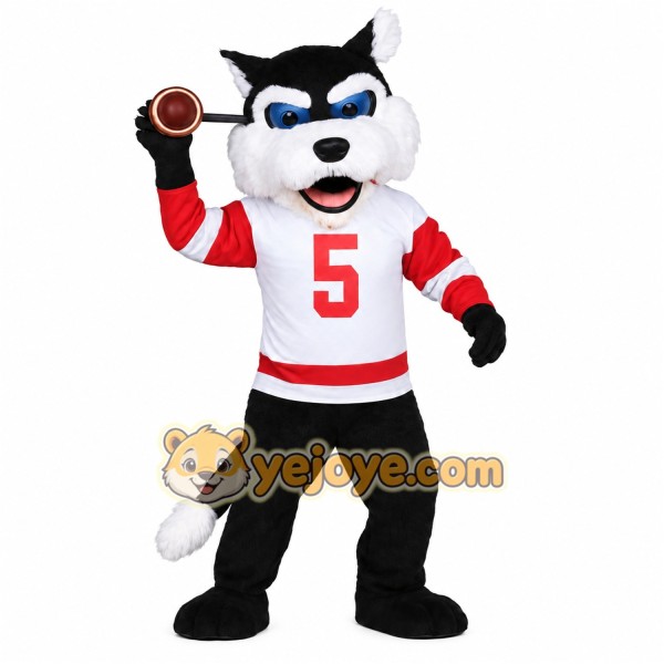 Black Wolf Mascot Costume