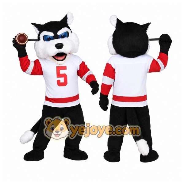 Black Wolf Mascot Costume