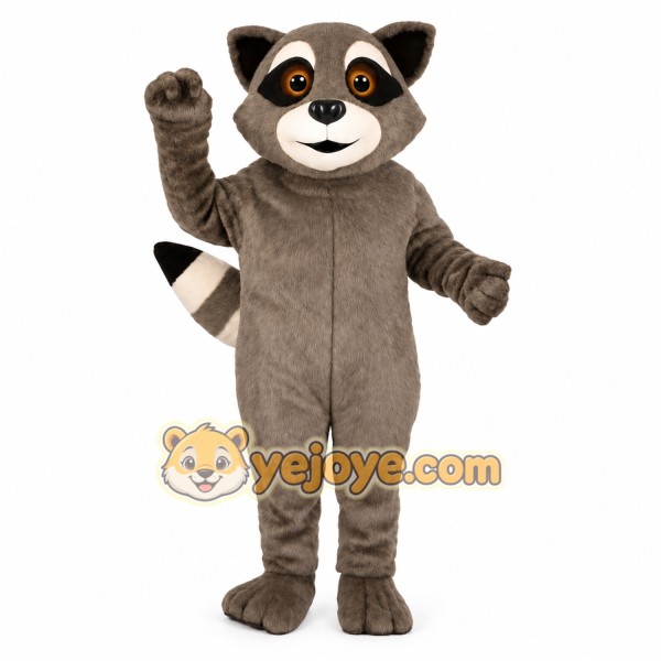Gray Raccoon Mascot Costume Gray Raccoon Mascot Costume