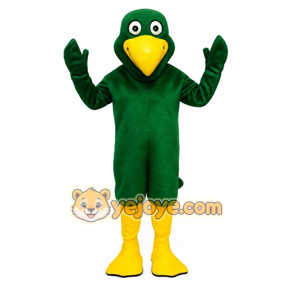 Green Duck Mascot Costume Green Duck Mascot Costume
