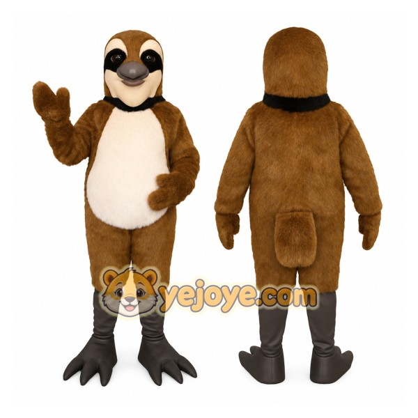 Brown Sloth Mascot Costume