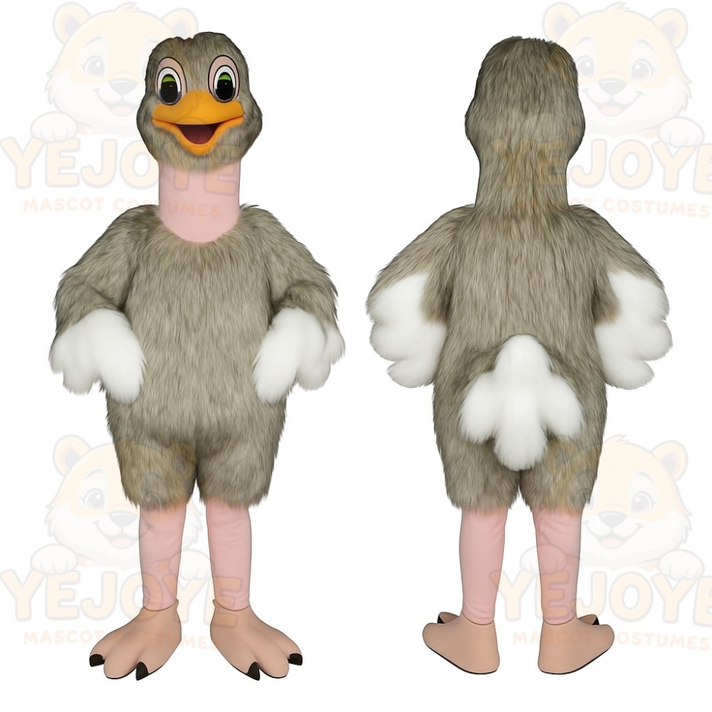 Gray Duck Mascot Costume