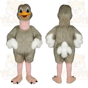 Gray Duck Mascot Costume