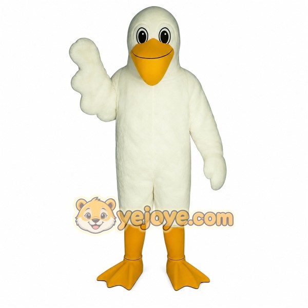 White Duck Mascot Costume White Duck Mascot Costume