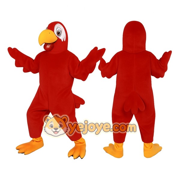 Red Parrot Mascot Costume