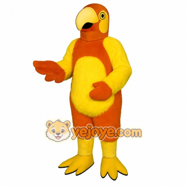 Orange Parrot Mascot Costume Orange Parrot Mascot Costume