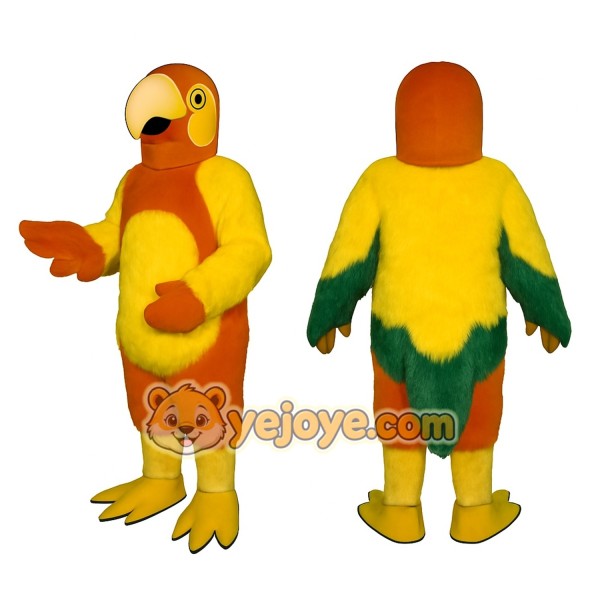 Orange Parrot Mascot Costume