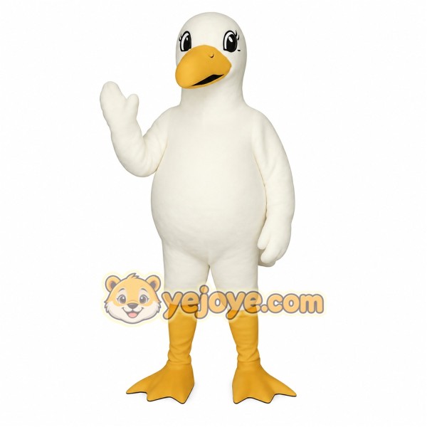 White Duck Mascot Costume White Duck Mascot Costume