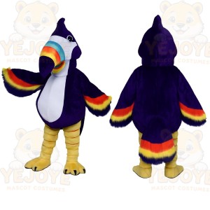 Purple Bird Mascot Costume