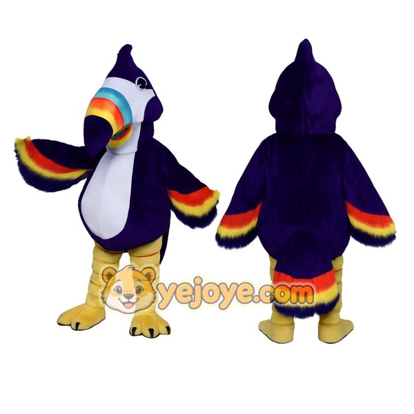 Purple Bird Mascot Costume
