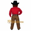 Red Cowboy Mascot Costume Red Cowboy Mascot Costume