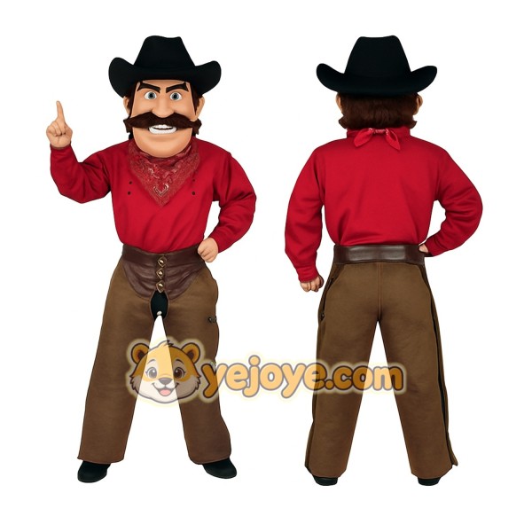 Red Cowboy Mascot Costume