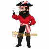 Red Pirate Mascot Costume Red Pirate Mascot Costume