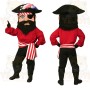 Red Pirate Mascot Costume