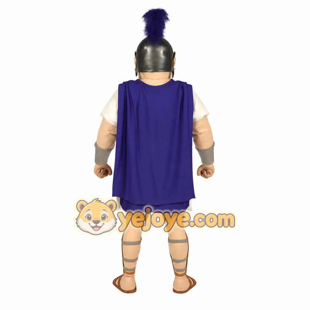 Blue Gladiator Mascot Costume Blue Gladiator Mascot Costume