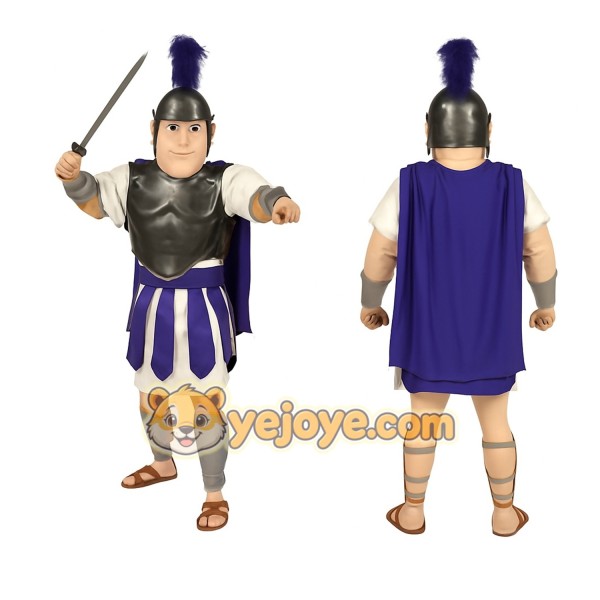 Blue Gladiator Mascot Costume