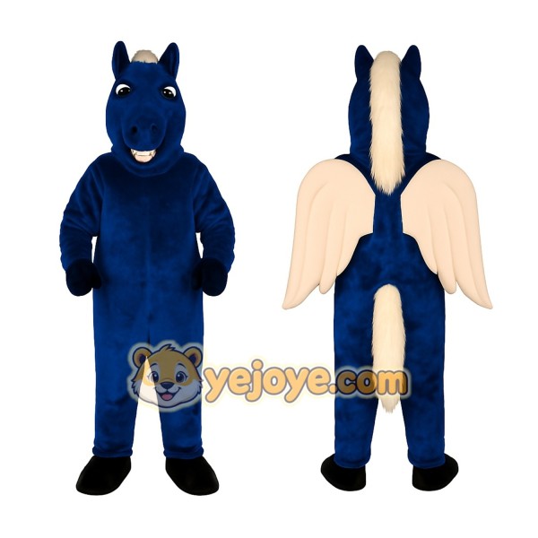 Blue Horse Mascot Costume