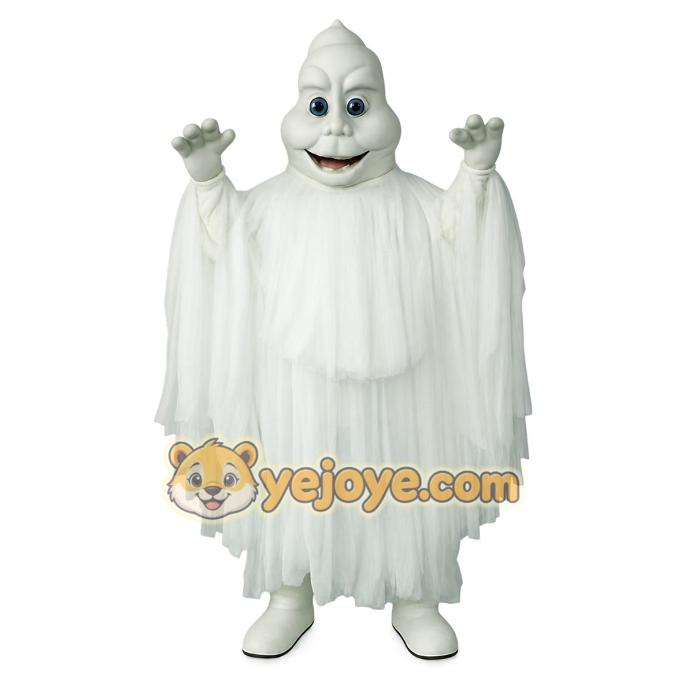 White Ghost Mascot Costume White Ghost Mascot Costume