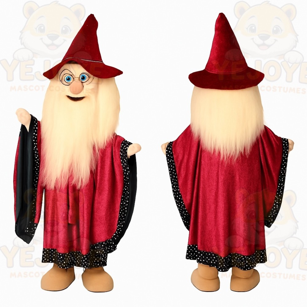Red Wizard Mascot Costume