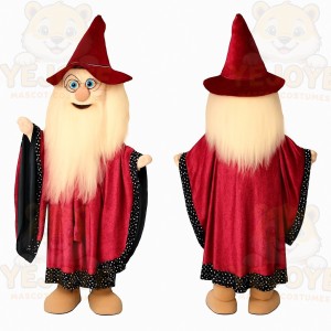 Red Wizard Mascot Costume