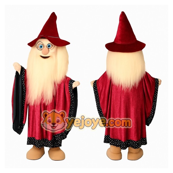 Red Wizard Mascot Costume
