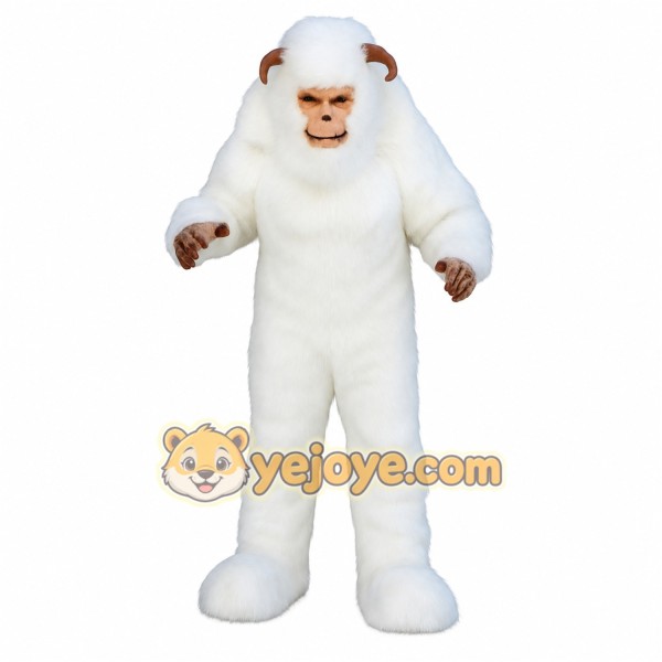 White Monkey Mascot Costume White Monkey Mascot Costume