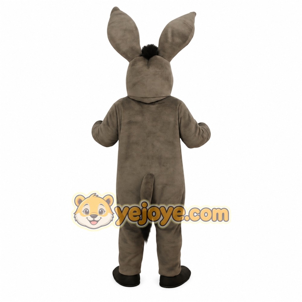 Gray Donkey Mascot Costume Gray Donkey Mascot Costume