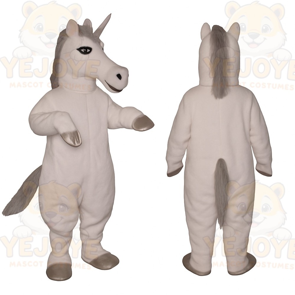 White Unicorn Mascot Costume