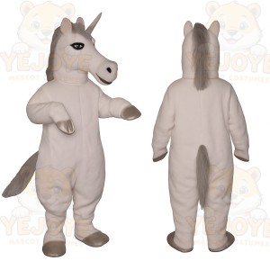 White Unicorn Mascot Costume