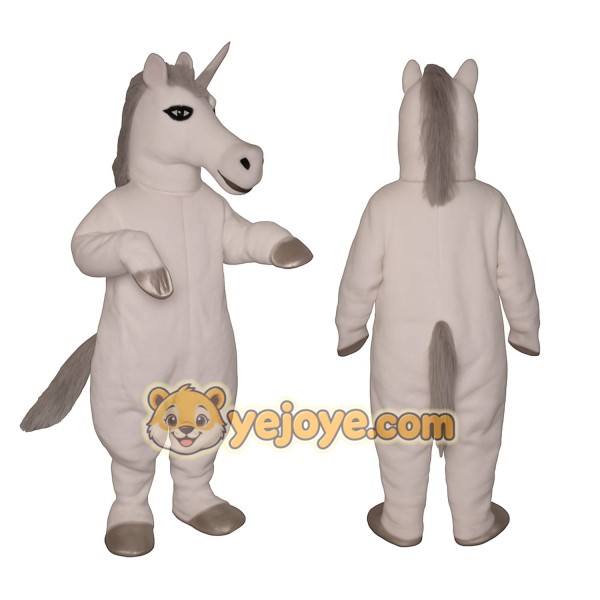 White Unicorn Mascot Costume