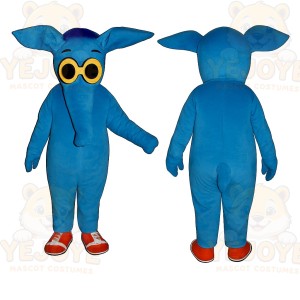 Blue Elephant Mascot Costume