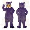 Purple Hippo Mascot Costume