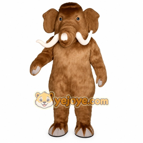 Brown Mammoth Mascot Costume