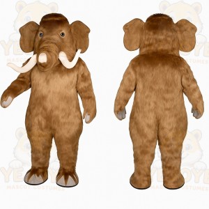 Brown Mammoth Mascot Costume