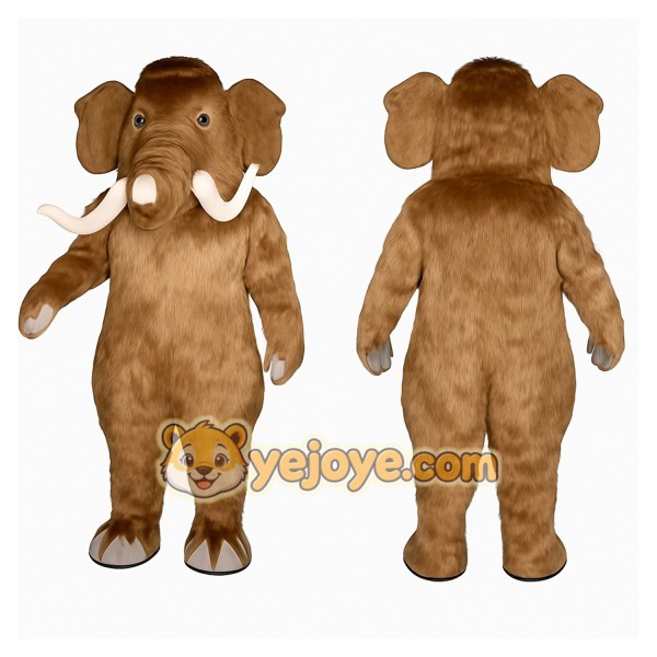 Brown Mammoth Mascot Costume