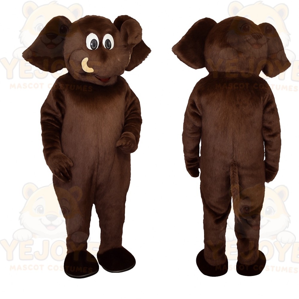 Brown Elephant Mascot Costume