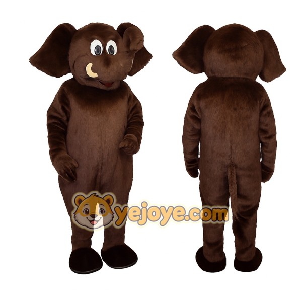 Brown Elephant Mascot Costume