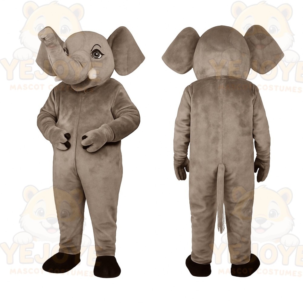 Brown Elephant Mascot Costume