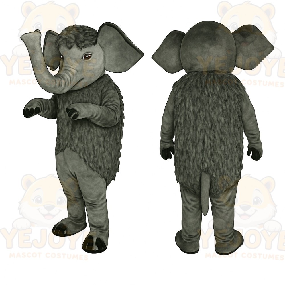 Gray Elephant Mascot Costume