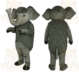 Gray Elephant Mascot Costume
