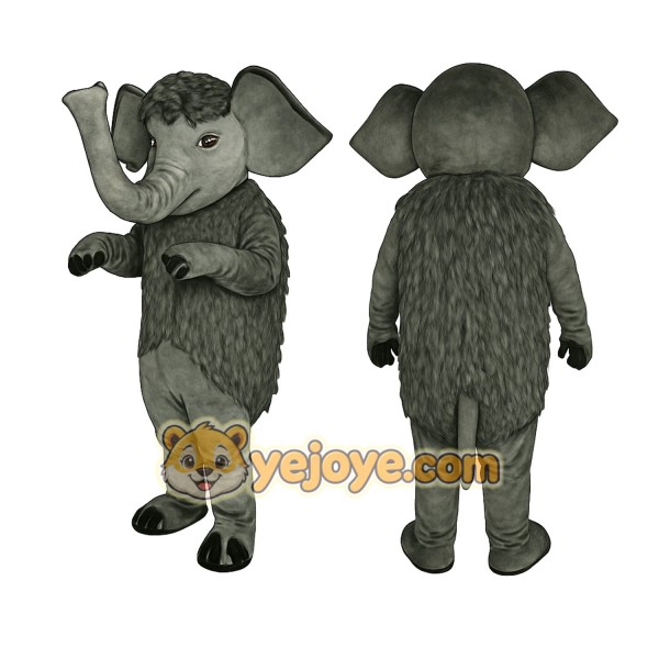 Gray Elephant Mascot Costume