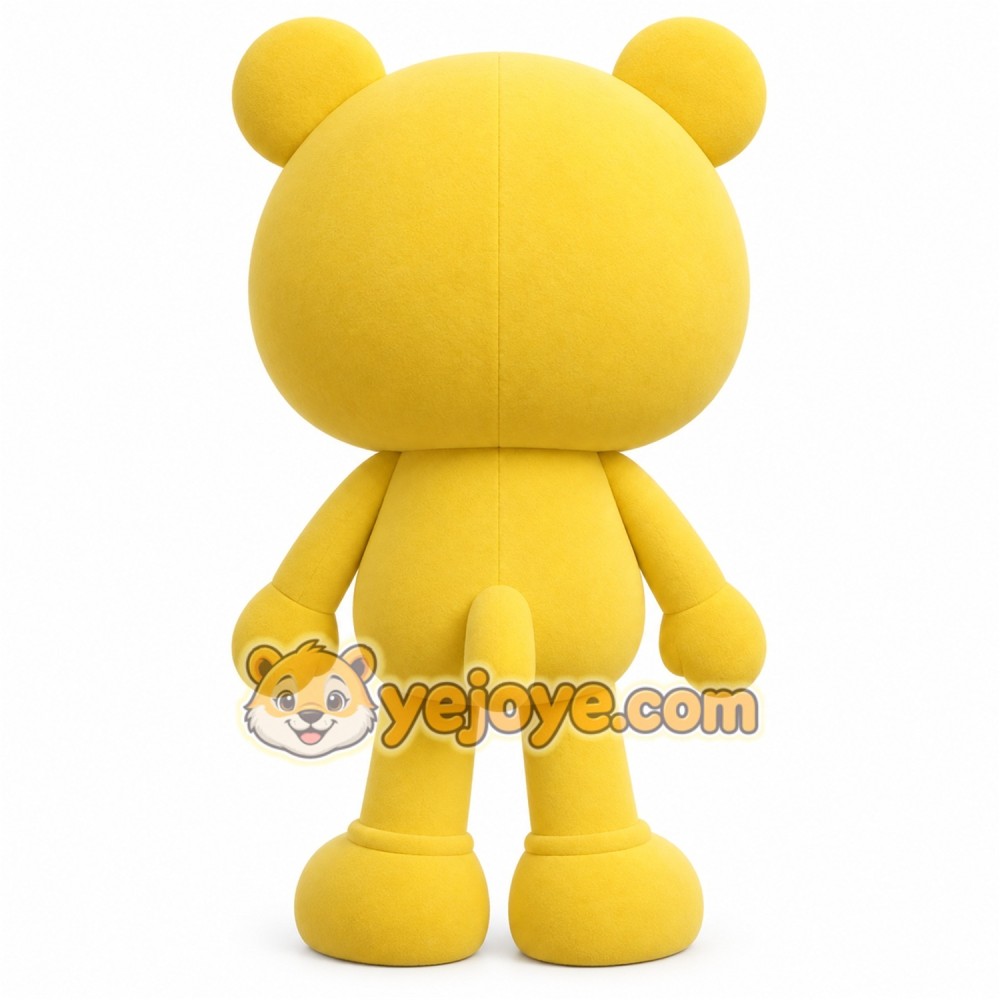 Yellow Hippo Mascot Costume Yellow Hippo Mascot Costume