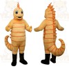 Orange Seahorse Mascot Costume