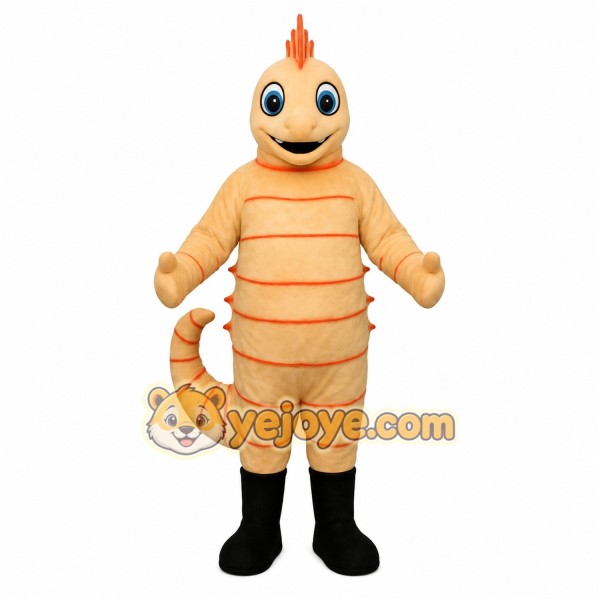 Orange Seahorse Mascot Costume