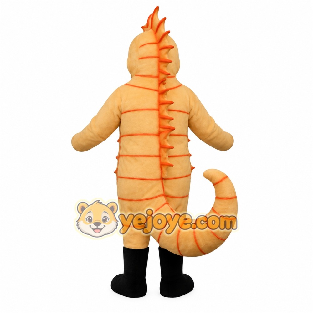 Orange Seahorse Mascot Costume