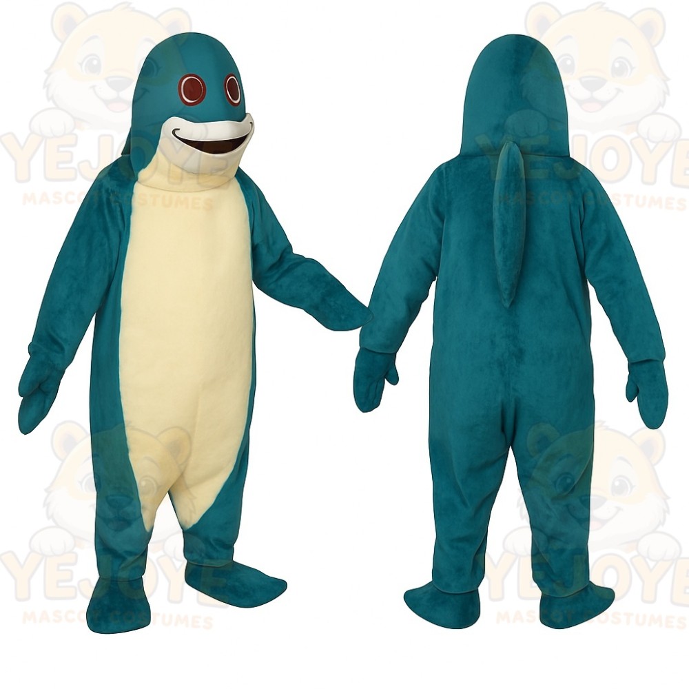 Teal Animal Mascot Costume