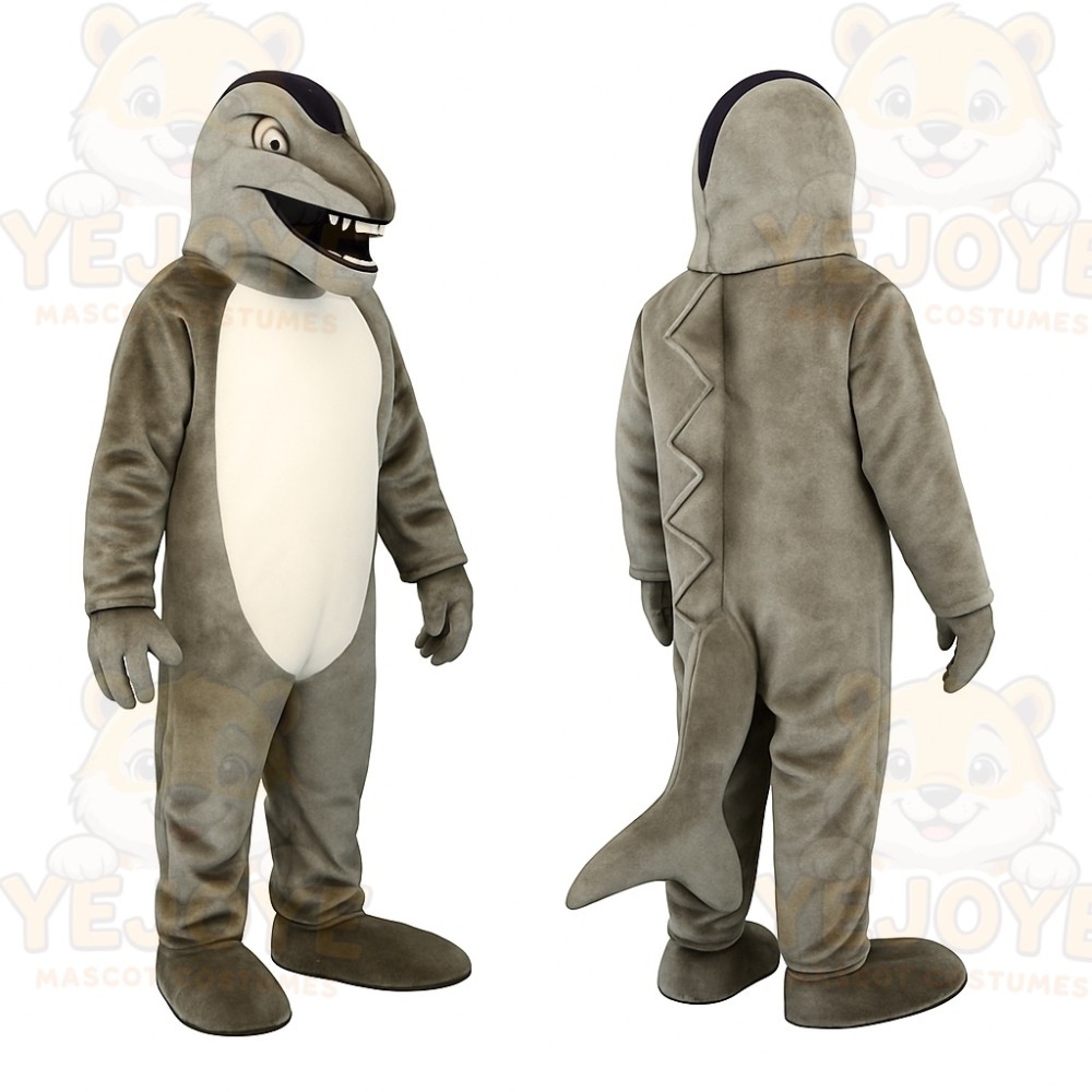Gray Shark Mascot Costume