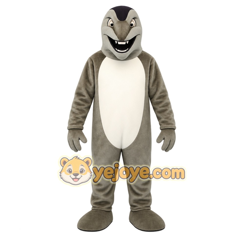 Gray Shark Mascot Costume Gray Shark Mascot Costume