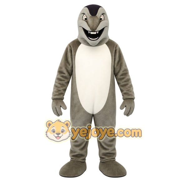 Gray Shark Mascot Costume