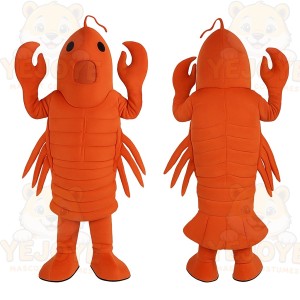 Orange Lobster Mascot Costume